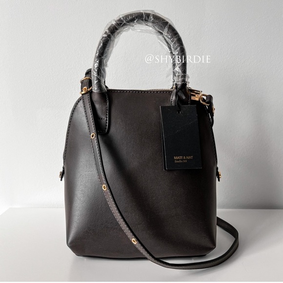 NWT Matt & Nat Gessi Small Satchel, Charcoal, Limited Edition - Picture 12 of 16